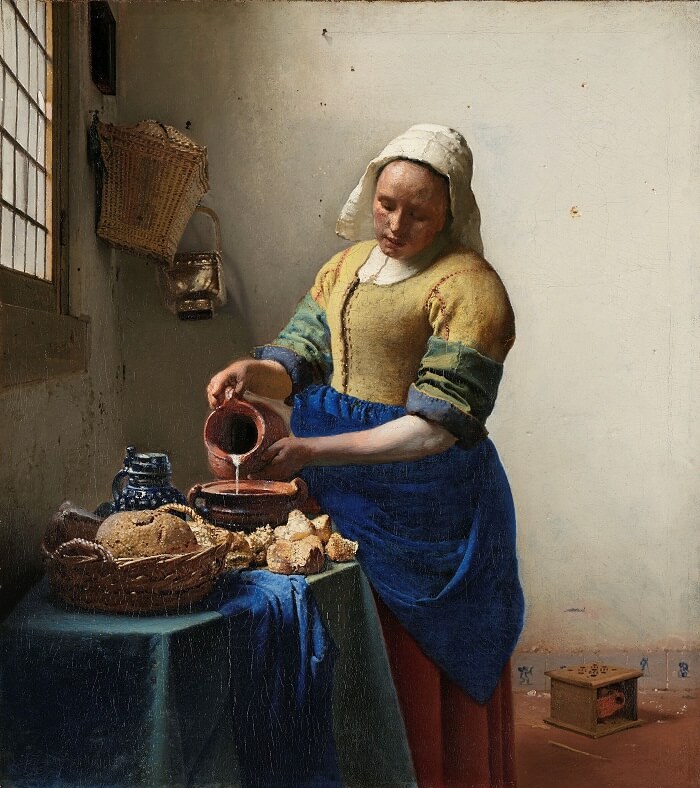 Plameco Spanndecke: Kunst für Wand und Decke, Johannes Vermeer Het melkmeisje (Milchmädchen)